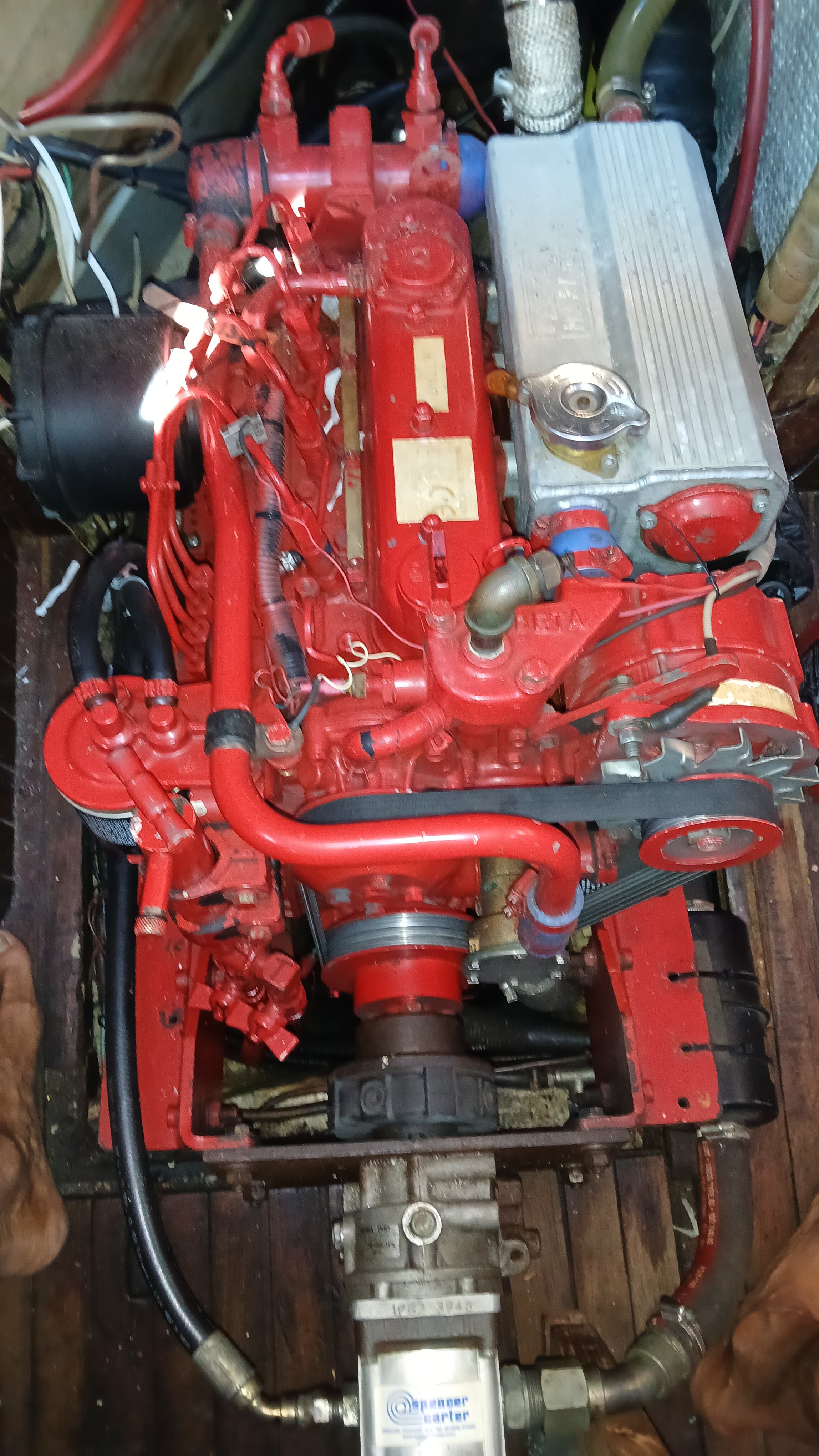Engine Arrival & Uncrating at Marina Taina